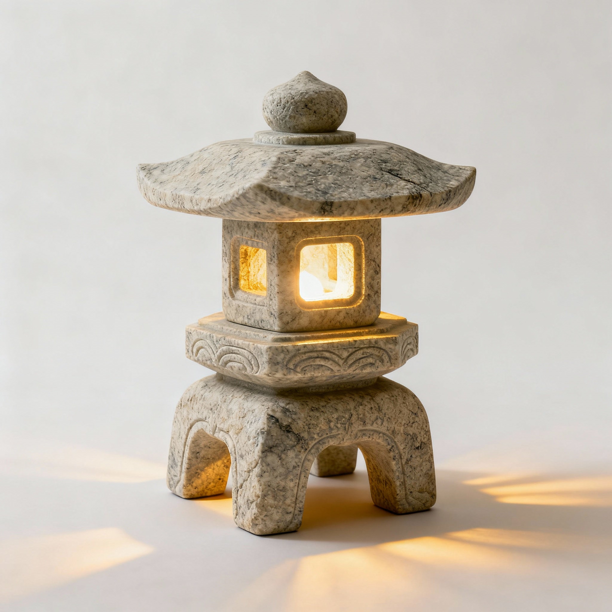 Quartzite Garden Lantern - Stone Sculpture