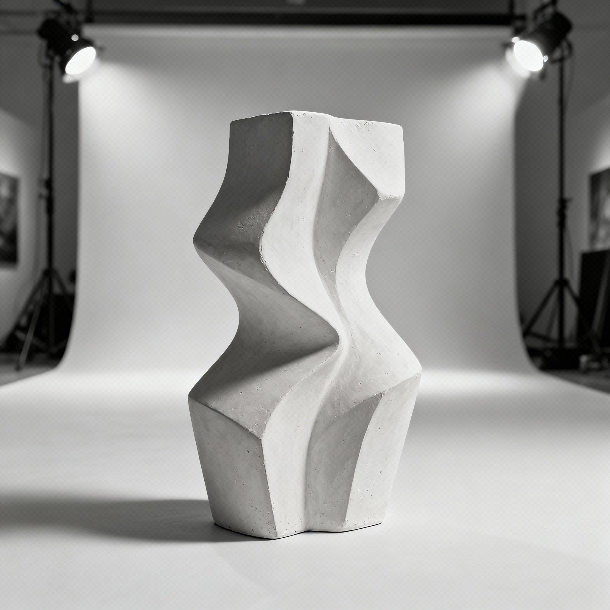 Modern Abstract Plaster Form - POP Sculpture