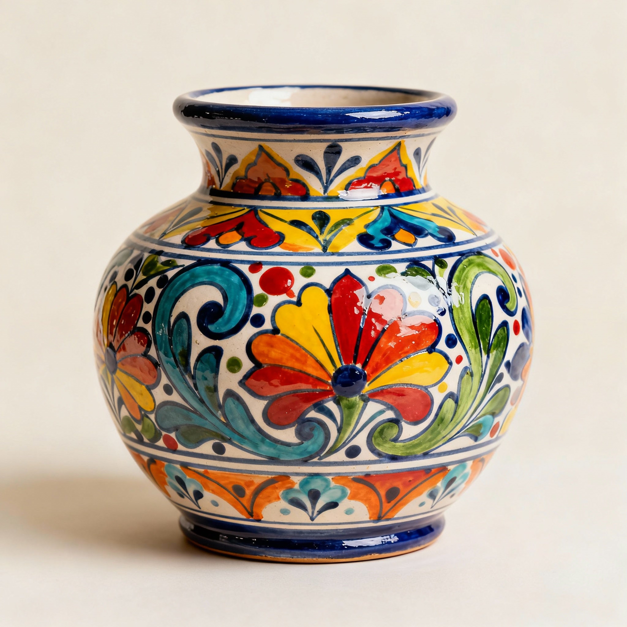 Mexican Pottery Vase - Clay Sculpture