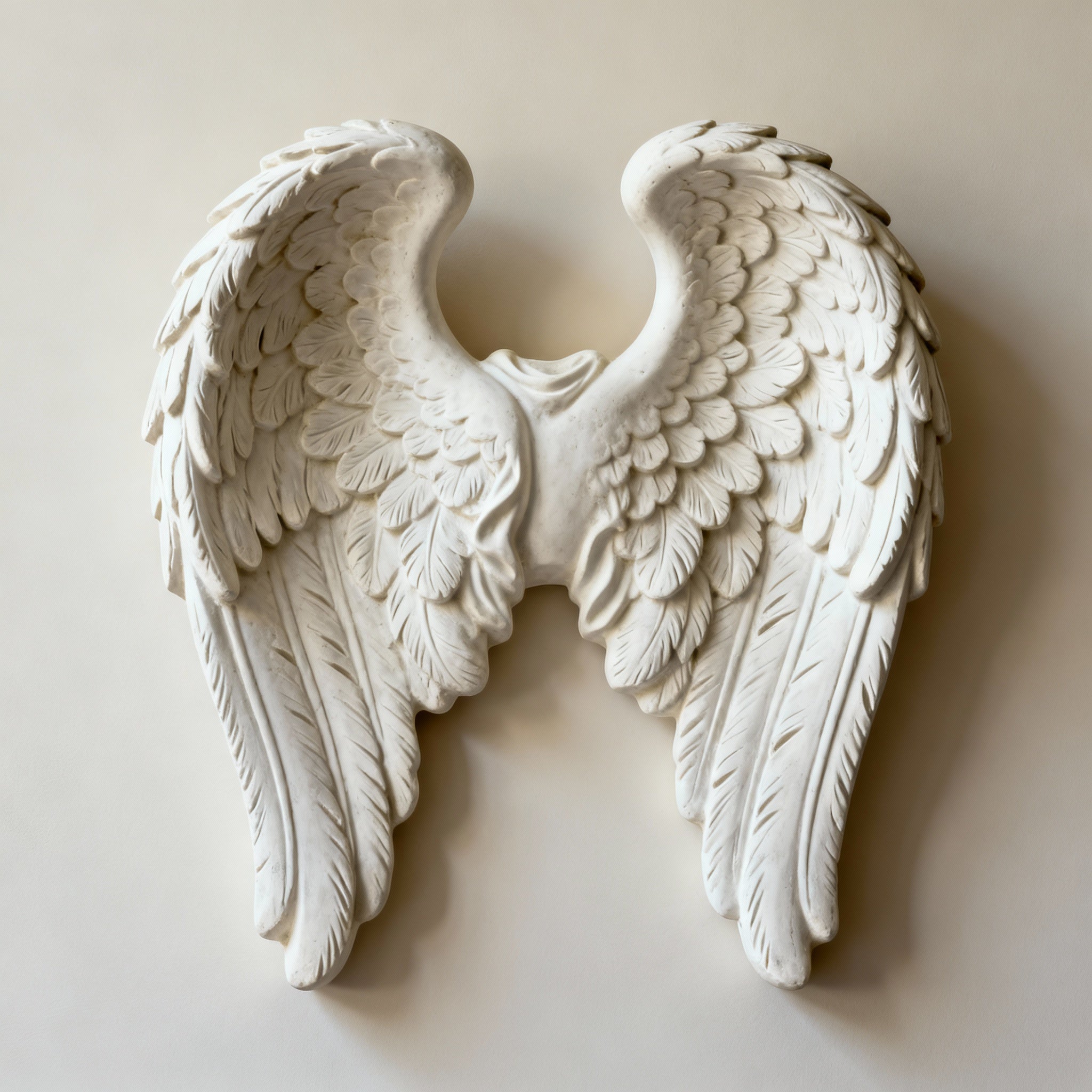 White Plaster Angel Wings - POP Sculpture