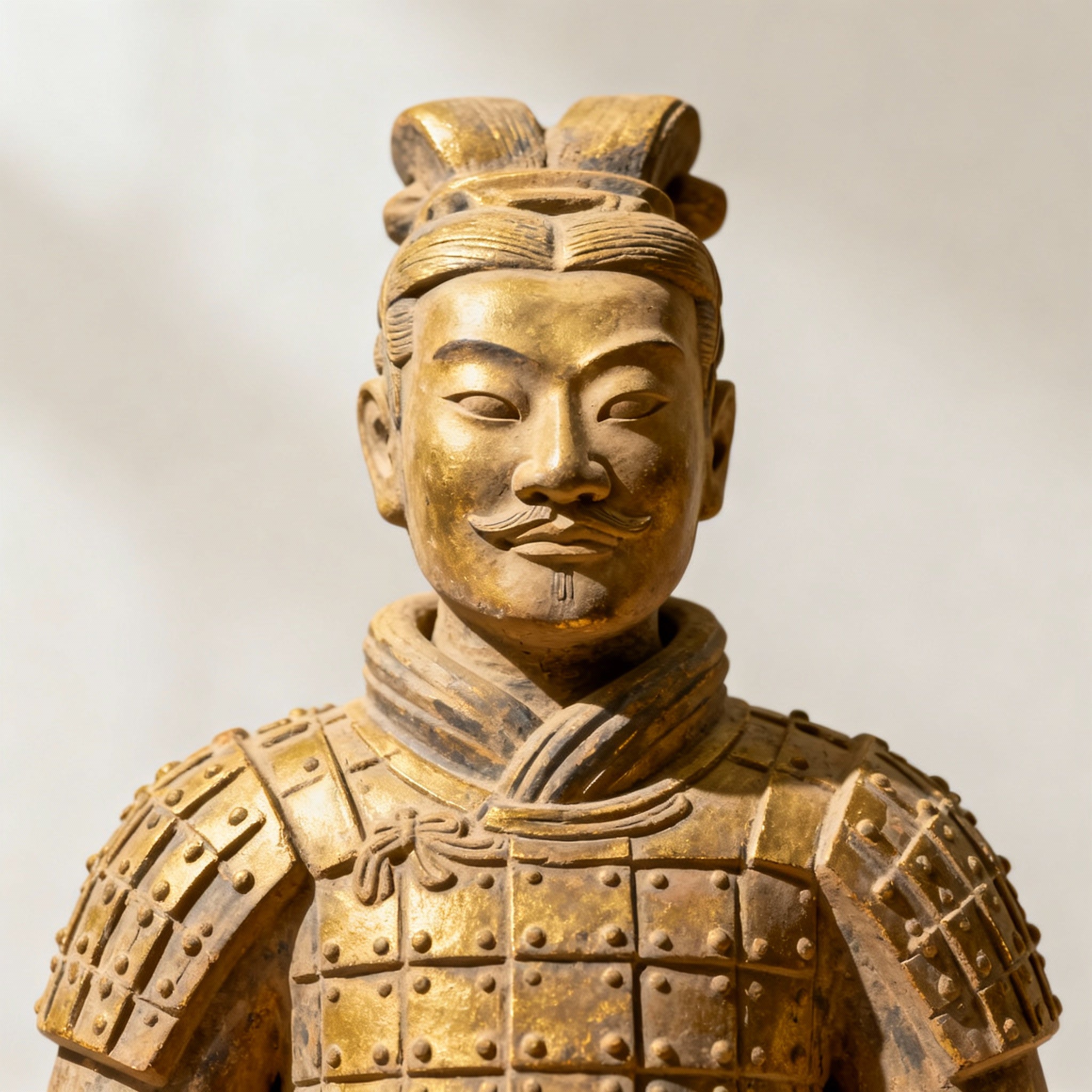 Terracotta Warrior Figurine - Clay Sculpture