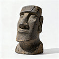 Basalt Easter Island Moai Statue