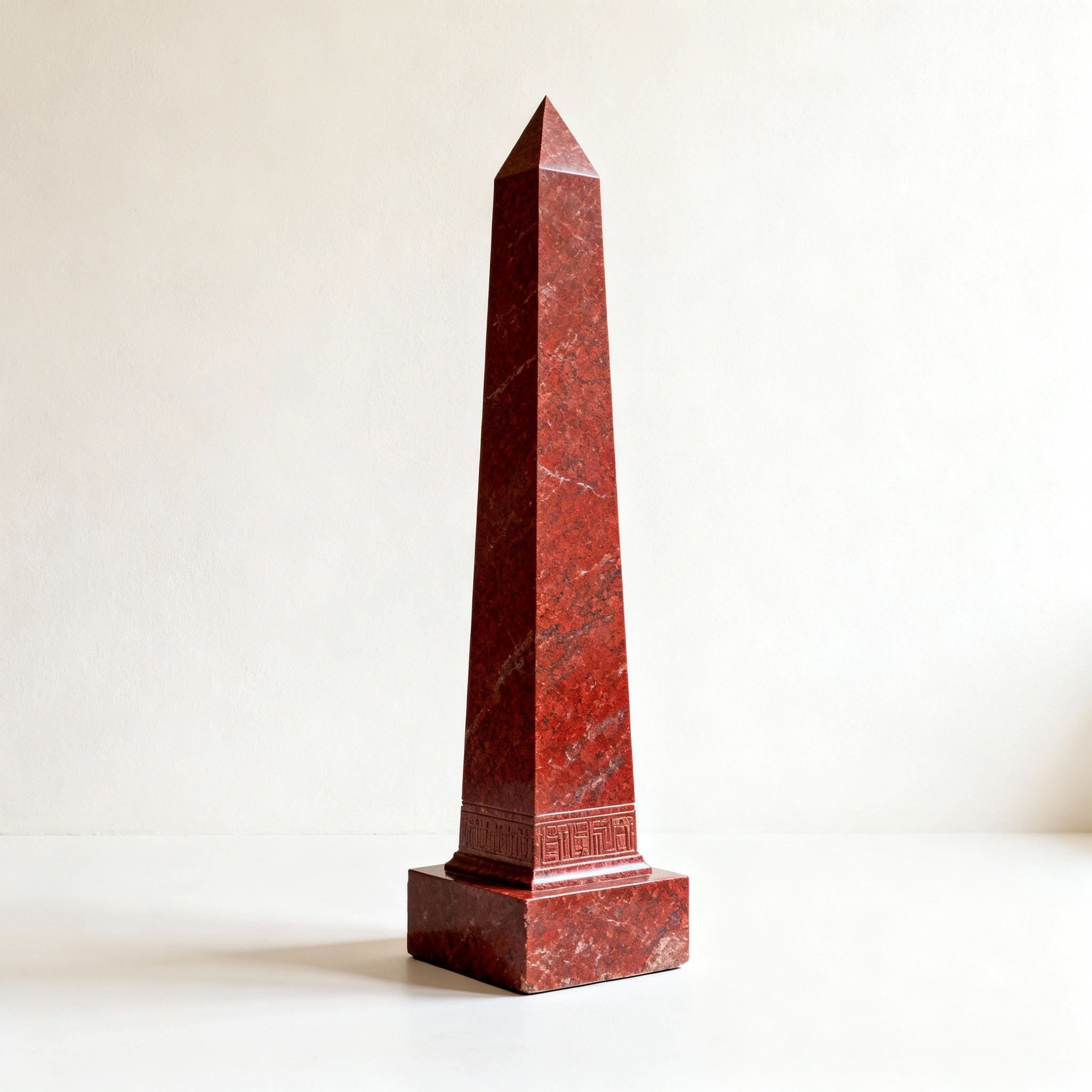 Porphyry Egyptian Obelisk - Stone Sculpture
