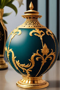 Vase Spherical teal vase