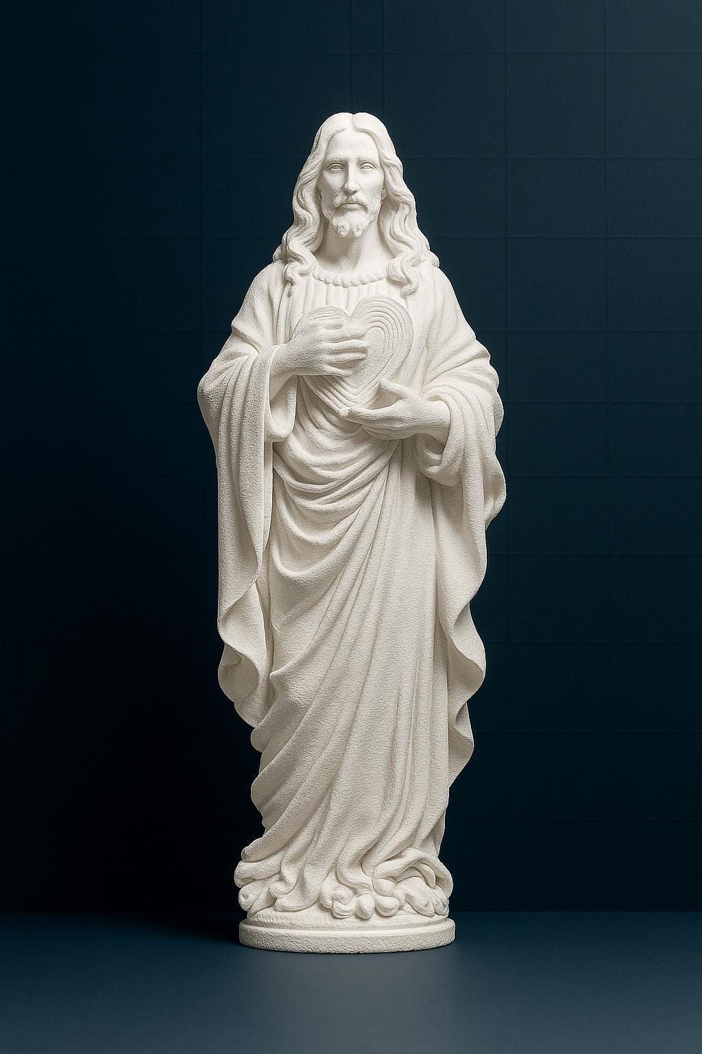 White statue of Jesus